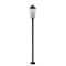Z-Lite Gannon 3 Light Outdoor Post Mounted Fixture, 10in. W x 100.5in. H, Black 5008PHBR-5012P-BK - alternate 1